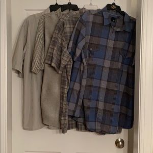4 Men’s 2XL Tall short sleeve button down shirts